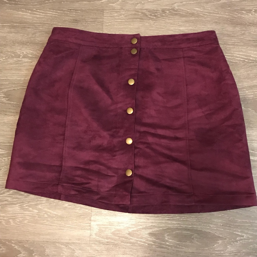 PURPLE RASPBERRY BUTTON UP SKIRT 🍇